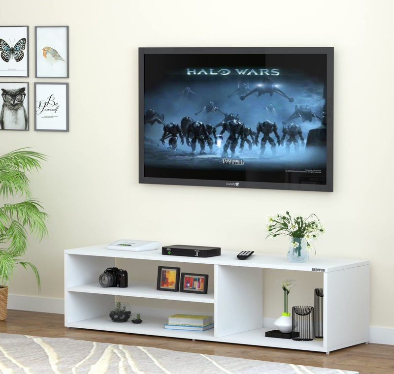 Redwud Skyler Engineered Wood TV Entertainment Unit/TV Cabinet/TV Stand/Entertainment Center Table/Display Storage Cabinet Rack (White) - Ideal for Upto 52" - Image 3