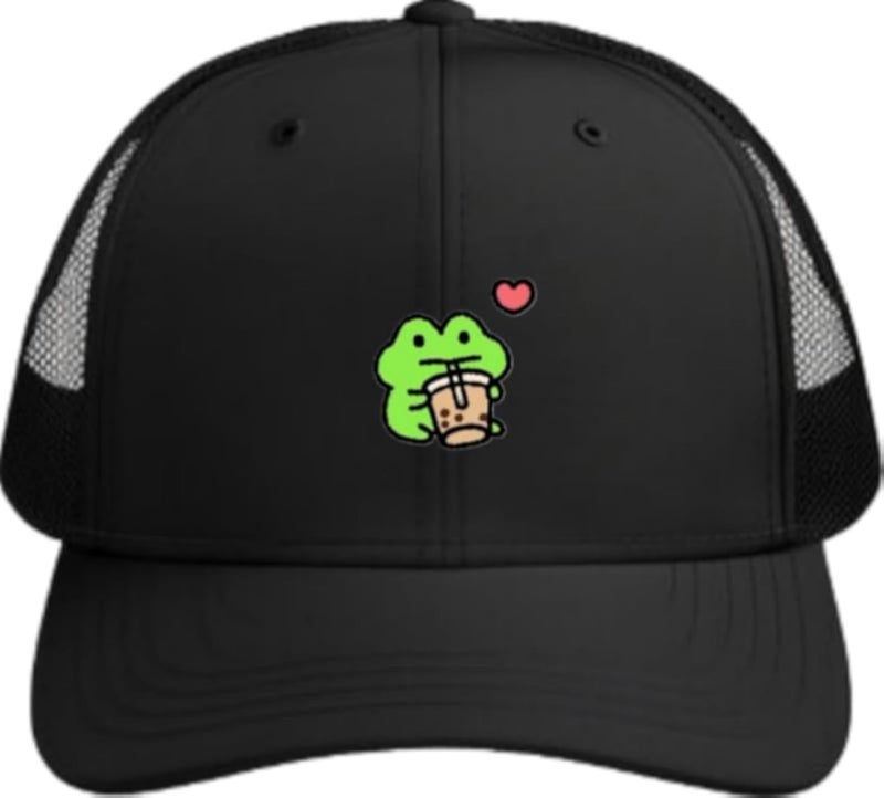 Frog Plain unisex baseball cap Black 12