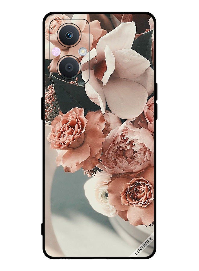 Covernex Protective Case Cover For Oppo A96 Bouquet Of Beautiful Peach Flowers - Image 1