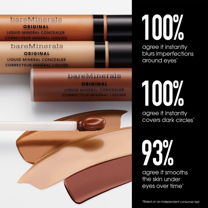 bareMinerals Original Liquid Mineral Concealer, Brightening Dark Circle Eye Concealer, Reduces Look of Fine Lines, Buildable Coverage, Vegan - Image 3