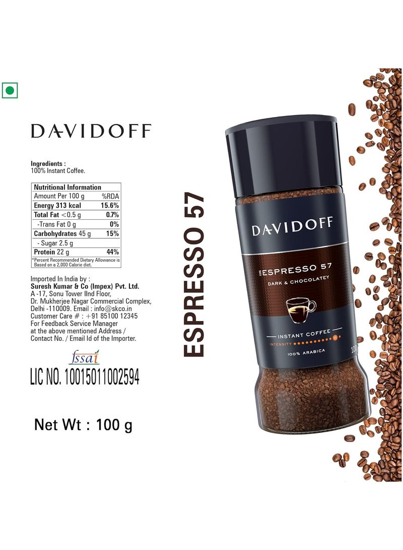 Davidoff Instant Coffee - Espresso 57 Dark with Chocolatey 100g - Image 3