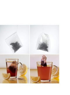 Generic Tea Filter Bags, Disposable Empty Tea Bags, Loose Leaf Tea Infuser, Safety and Environmental Food-Grade Drawstring Tea Bags, Set of 100  - Image 2