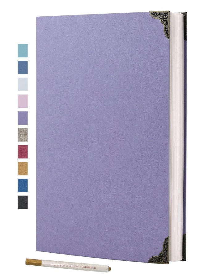 Vienrose Photo Album Self Adhesive 40 Pages Hardcover DIY 3 Ring Scrapbook Photo Albums for Kids Wedding Baby Family Purple - Image 1