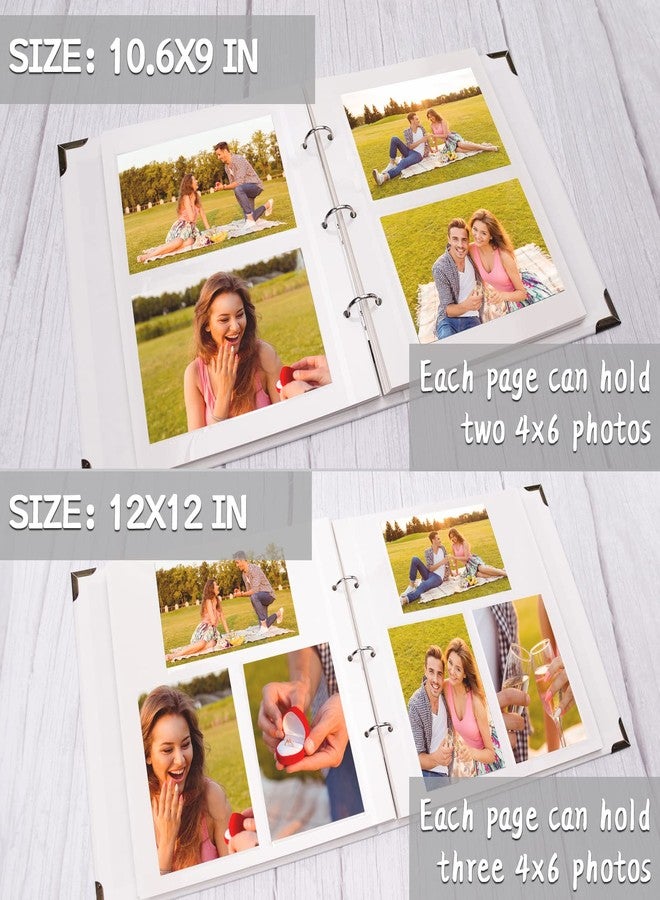 Vienrose Photo Album Self Adhesive 40 Pages Hardcover DIY 3 Ring Scrapbook Photo Albums for Kids Wedding Baby Family Purple - Image 4