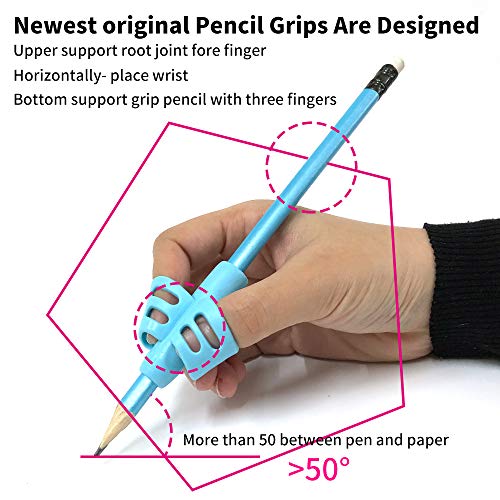 KOABBIT Pencil gripper kids/toddler handwriting aid tools for beginners,Pencil Holder for preschooler 2-4 Years learning to Write for Children's Training Pen Holding Posture Correction Tools(3 PACK) - Image 4