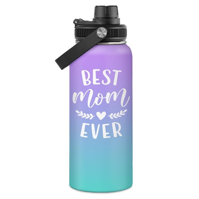 BEST MOM EVER WATER BOTTLE 32OZ STAINLESS STEEL INSULATED WATER BOTTLES GIFTS FOR MOMS FROM SON DAUGHTER MOTHERS GIFTS FOR BIRTHDAY CHRISTMAS