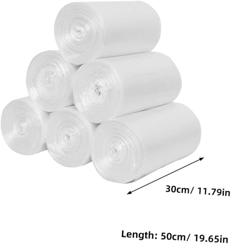 Thickened Leak Resistant Plastic Trash Bags 6 Rolls For Bathroom Bedroom Garbage Can Liners - Image 3