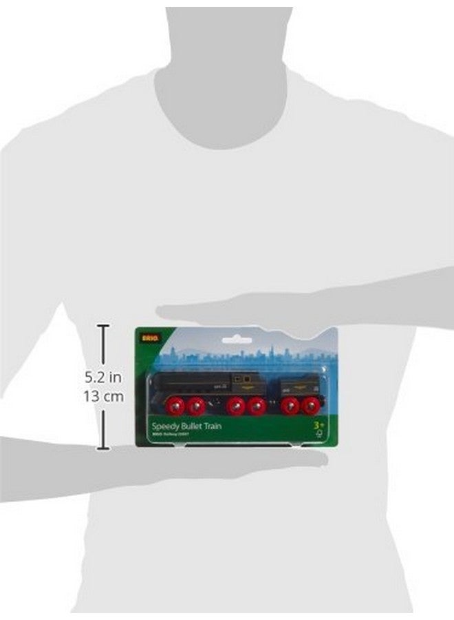 بريو وورلد - قطار الرصاصة السريع ٣٣٦٩٧ - مجموعة قطارات خشبية جذابة من قطعتين | مثالية للأطفال من سن ٣ سنوات فما فوق | تُنمّي المهارات الحركية | ألعاب سكك حديدية متوافقة | مواد معتمدة من مجلس الإشراف على الغابات (FSC) - Image 3