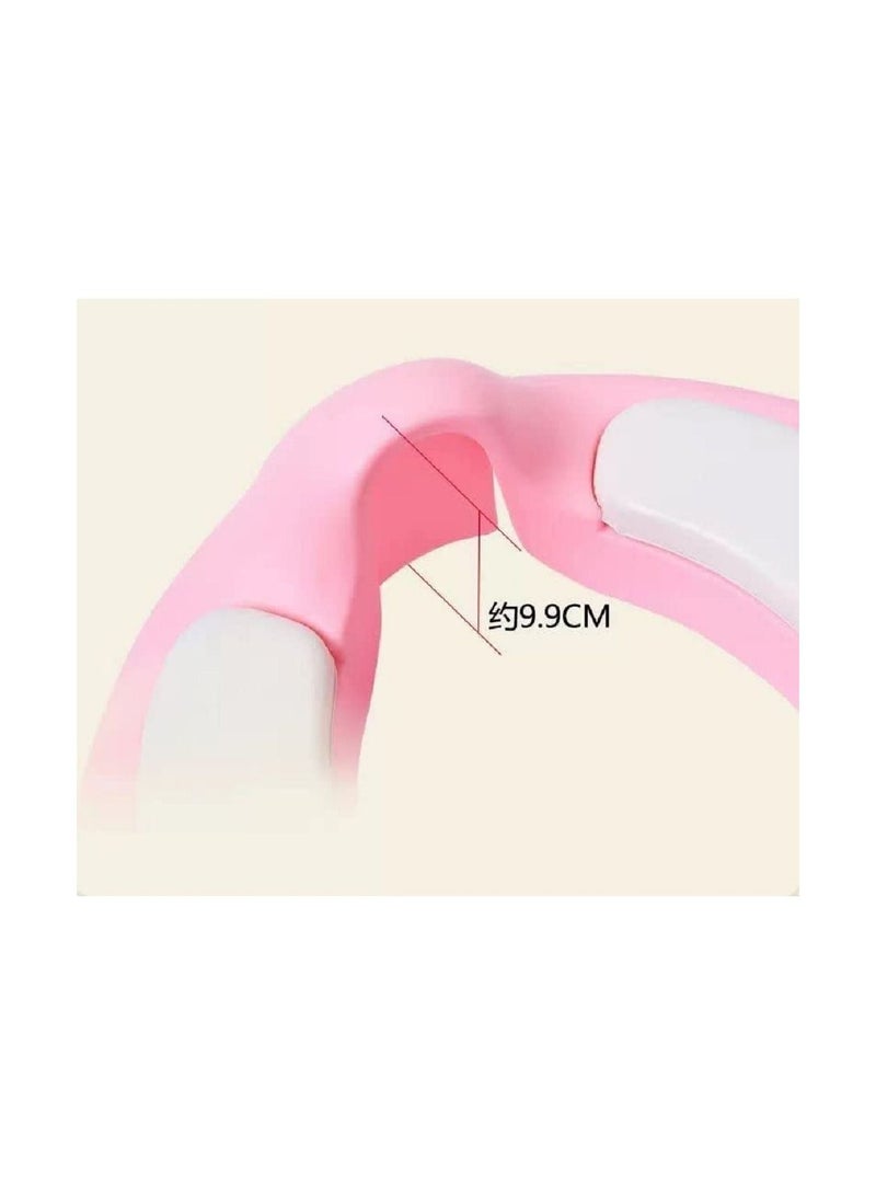 Delfino Babyclub Potty Training Toilet Seat for Kids Toddlers Boys Girls Toilet Trainer Ring with Handle with Backrest Pink - Image 5