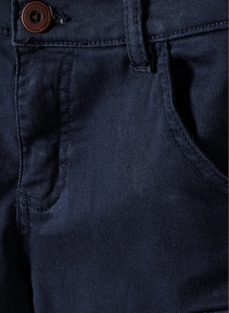 MINOTI Teen Boys' Cargo Shorts with Side Pocket