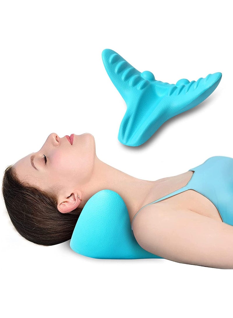 DubaiGallery Neck and Shoulder Relaxer, Cervical Traction for Neck Pain Relief, Cervical Traction Device for TMJ Pain Relief and Cervical Spine Alignment, Chiropractic Pillow Neck Stretcher - Image 1