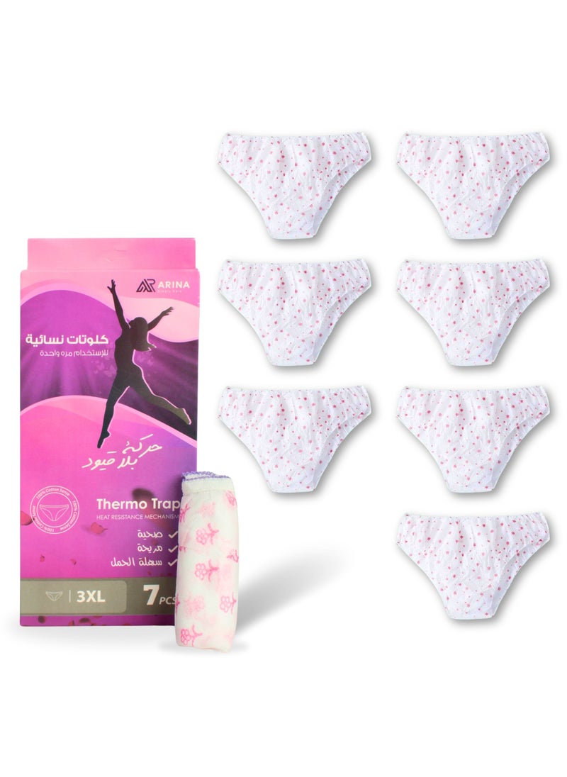 ARINA Women's menstrual clothing XXXL  sizes for one-time use (7 pieces) with soft and non-irritant materials for skin  - Image 1