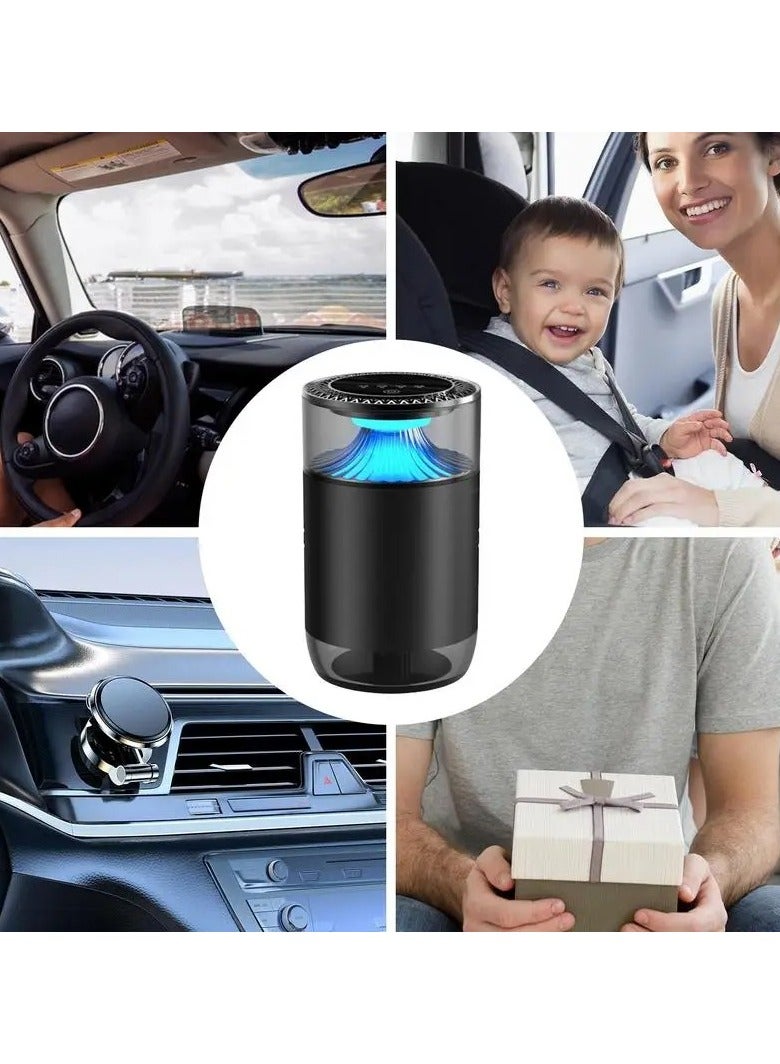 Digi Core معطر جو ذكي للسيارة، معطر جو قابل لإعادة الشحن بدون ماء مع 3 أوضاع إضاءة ووضعين للرائحة، معطر جو ذكي للزيوت العطرية للسيارة والمنزل والمكتب، رذاذ نانوي، استشعار تلقائي وعطر بوليمر يدوم طويلاً. - Image 3