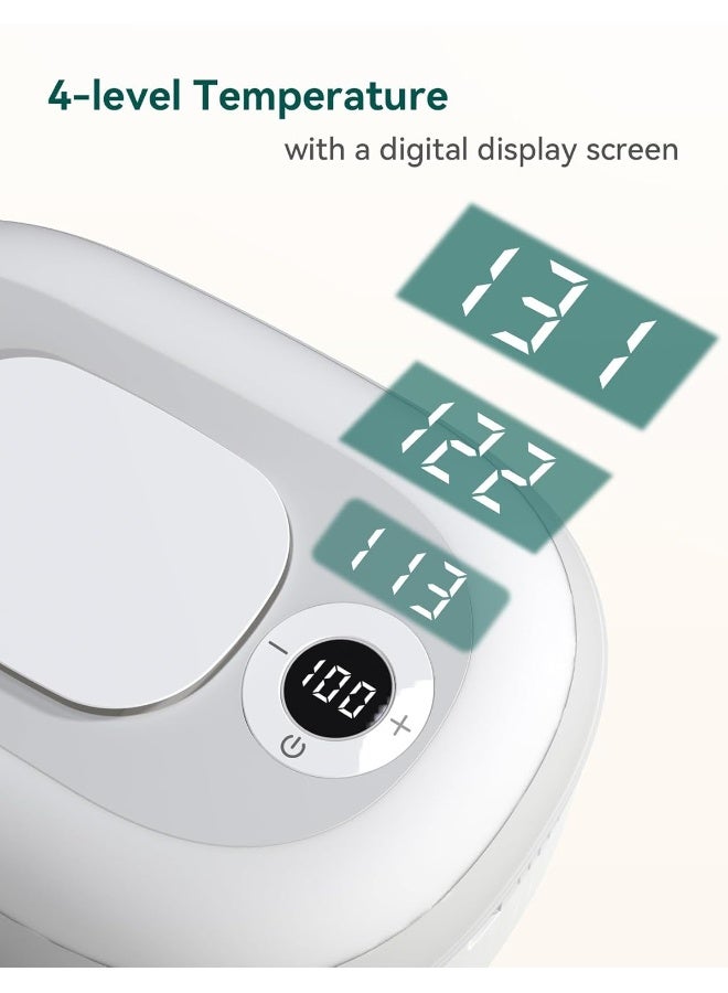 Babelio Baby Wipe Warmer and Wet Wipes Dispenser | Large Capacity Wipes Warmer for Babies with Night Light | Top Even Heating, 4-Level Temperature (100-131℉) | Newborn Essentials - Image 5