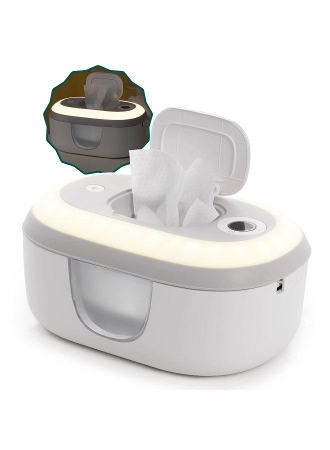 Babelio Baby Wipe Warmer and Wet Wipes Dispenser | Large Capacity Wipes Warmer for Babies with Night Light | Top Even Heating, 4-Level Temperature (100-131℉) | Newborn Essentials - Image 1