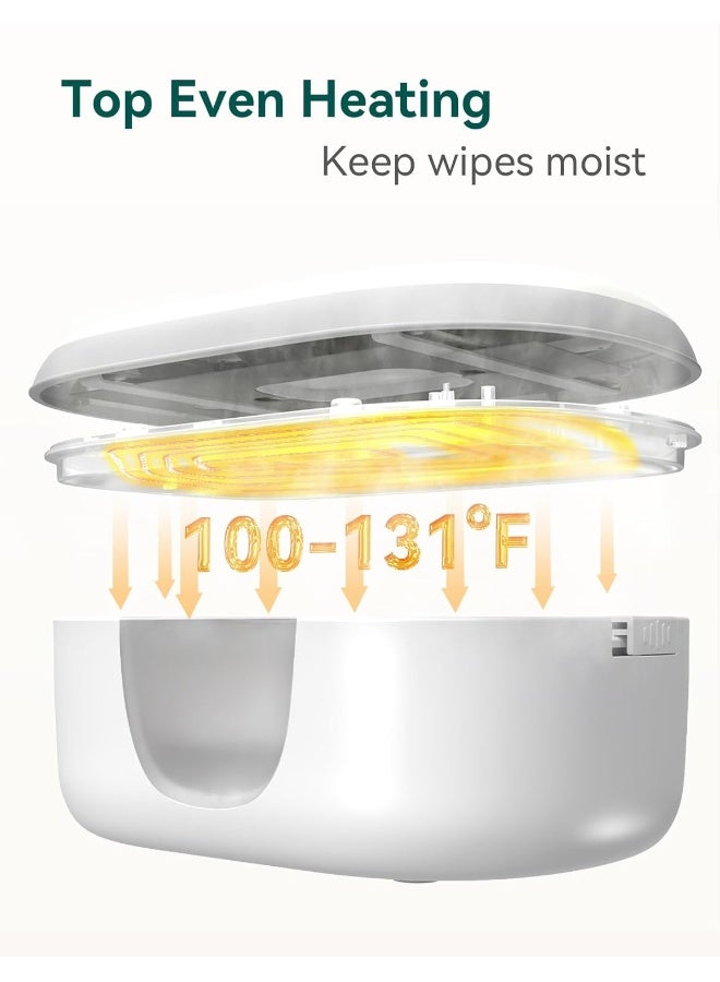 Babelio Baby Wipe Warmer and Wet Wipes Dispenser | Large Capacity Wipes Warmer for Babies with Night Light | Top Even Heating, 4-Level Temperature (100-131℉) | Newborn Essentials - Image 2