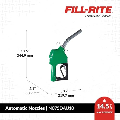 FILL RITE Fill-Rite N075DAU10 3/4" Automatic Nozzle (Green) - Image 3