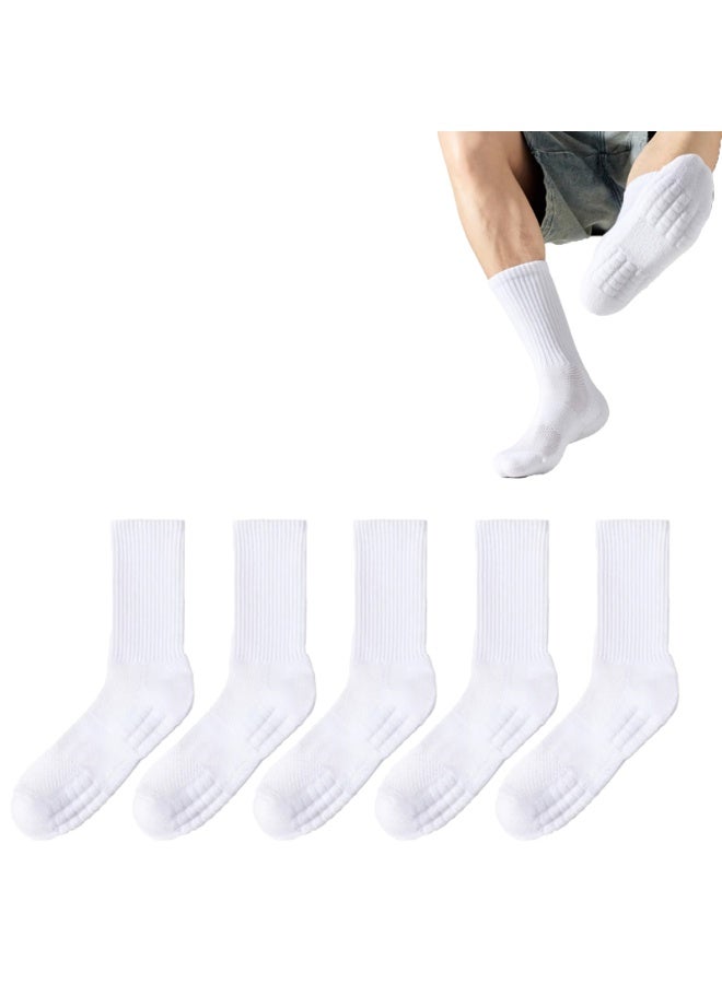 Men's Towel-Sole Sports Socks with Breathable Mesh for Running, Basketball, and Casual Wear - Image 1