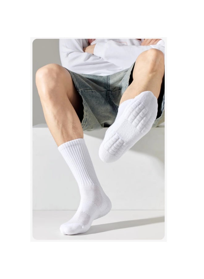 Men's Towel-Sole Sports Socks with Breathable Mesh for Running, Basketball, and Casual Wear - Image 3