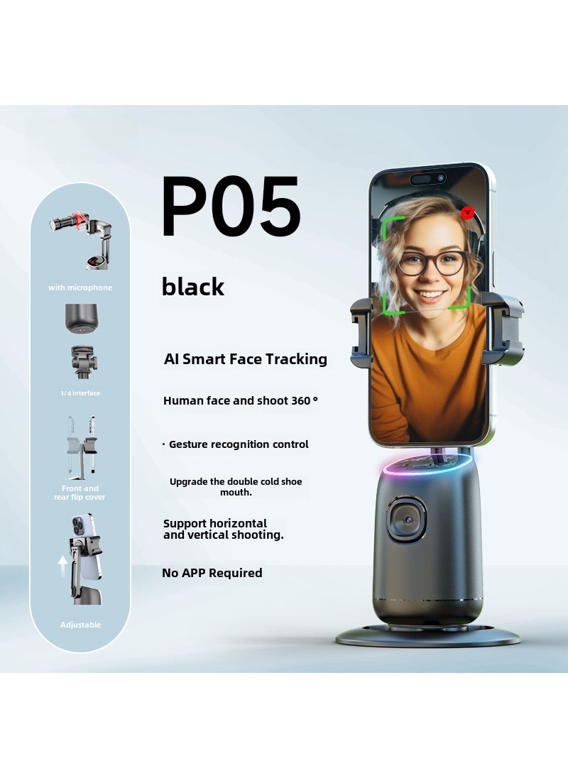 Generic - TOKQI P05 Smart AI Face Tracking 360° Phone Stabilizer P05 [Standard Edition] Intelligent AI Face Follow-up PTZ (ready to use when starting up) - Image 1
