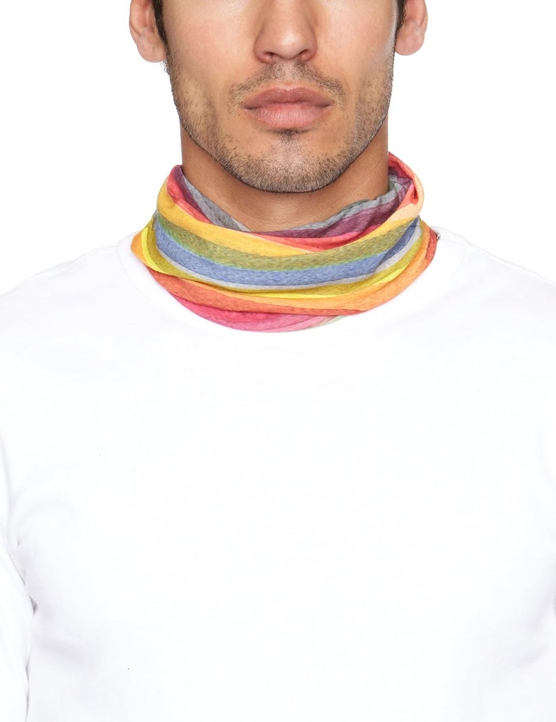 BUFF Tubular Slim Fit Buff® in Akua - Colorful Striped Design - Image 3