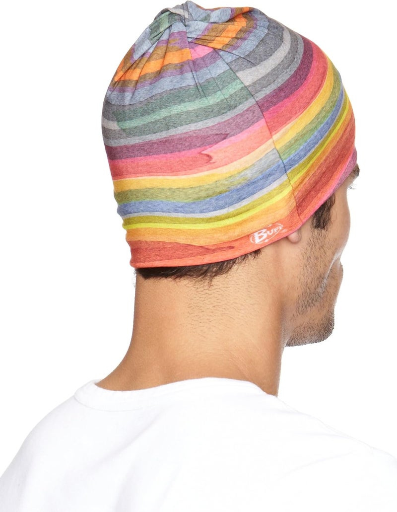 BUFF Tubular Slim Fit Buff® in Akua - Colorful Striped Design - Image 5