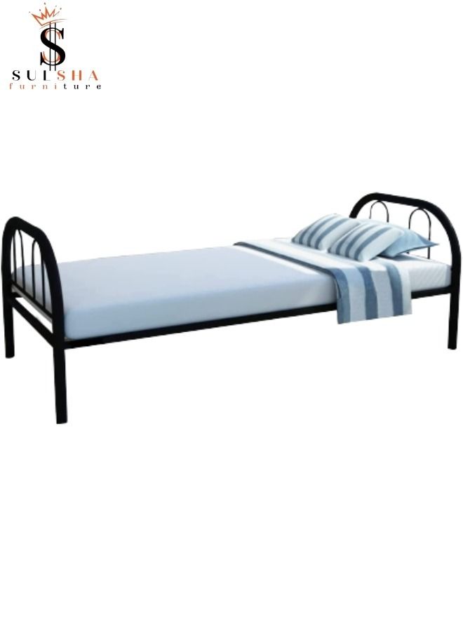SULSHA Heavy Duty Single Steel Bed Black 90x190Cm - Image 1