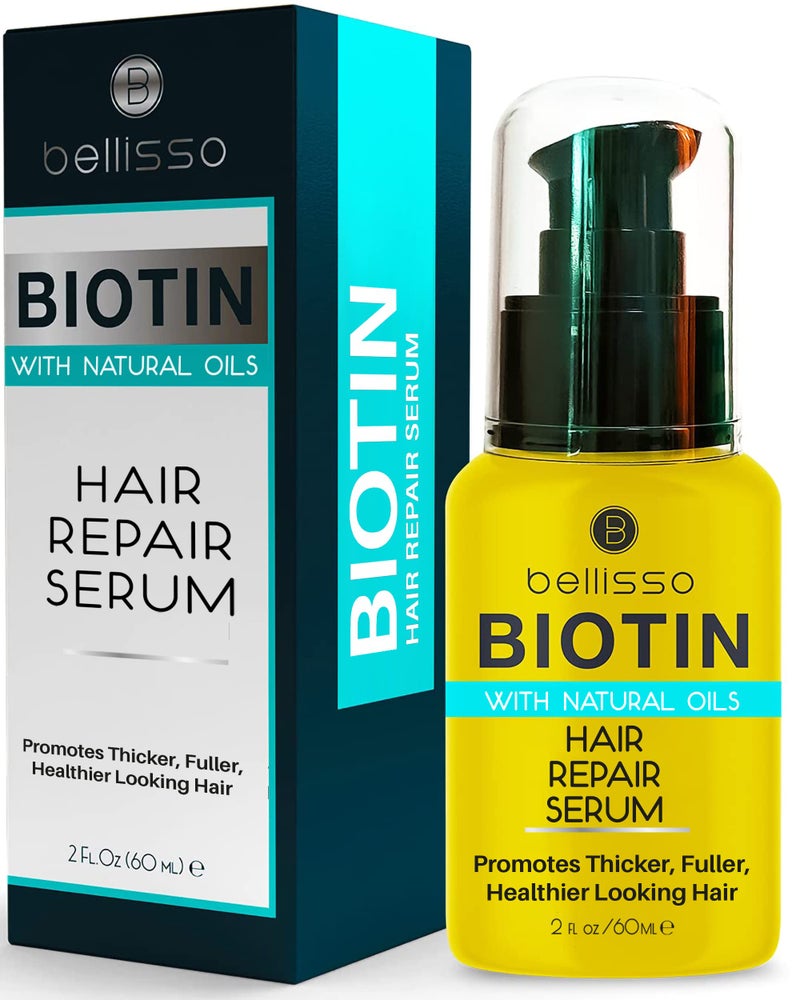 Biotin Hair Thickening Serum for Men and Women  Intense Strengthening Treatment Product with Natural Botanical Oil Blend to Help Boost Thin Hair  Repair Thinning Hair Increase Volume and Shine