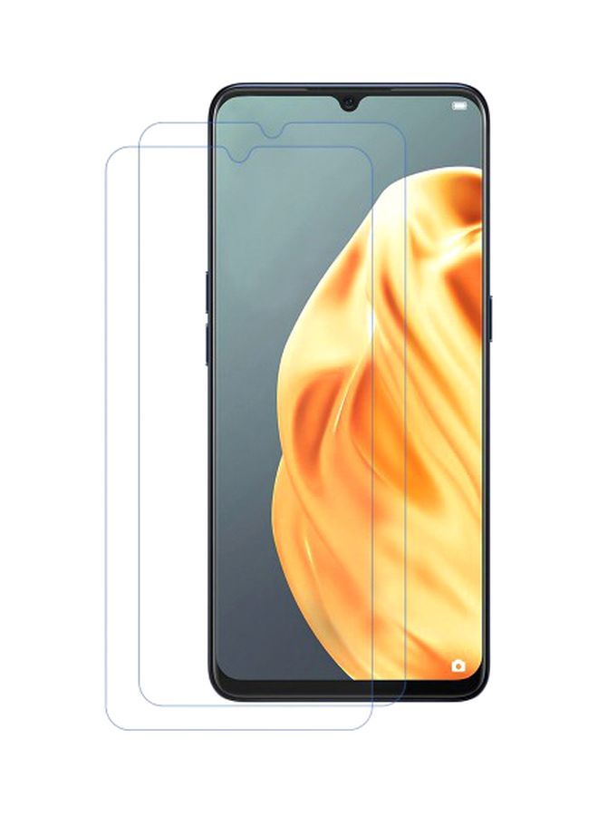 NIBEMINENT Pack Of 2 Max Shieldz Tempered Glass Screen Protector For Oppo F15 Clear - Image 1