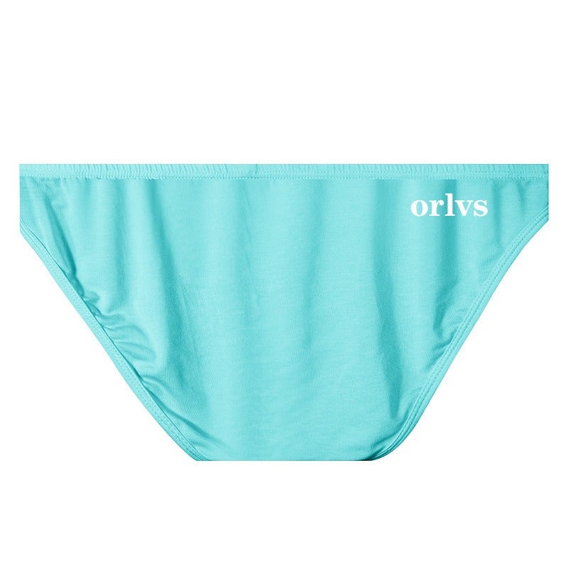ORLVS Men's Low-Waist Solid Color Sports Briefs - Comfortable Modal  Underwear