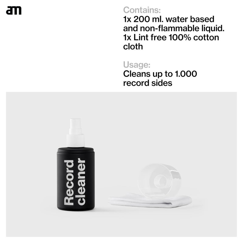 am Vinyl Record Cleaner, Essential Record Player Accessory, 200ml (6.8 oz) Cleaning Solution & Lint-Free Cotton Cloth - Safe, Non-Abrasive Tool for LPs - Perfect for Music Lovers - Image 3