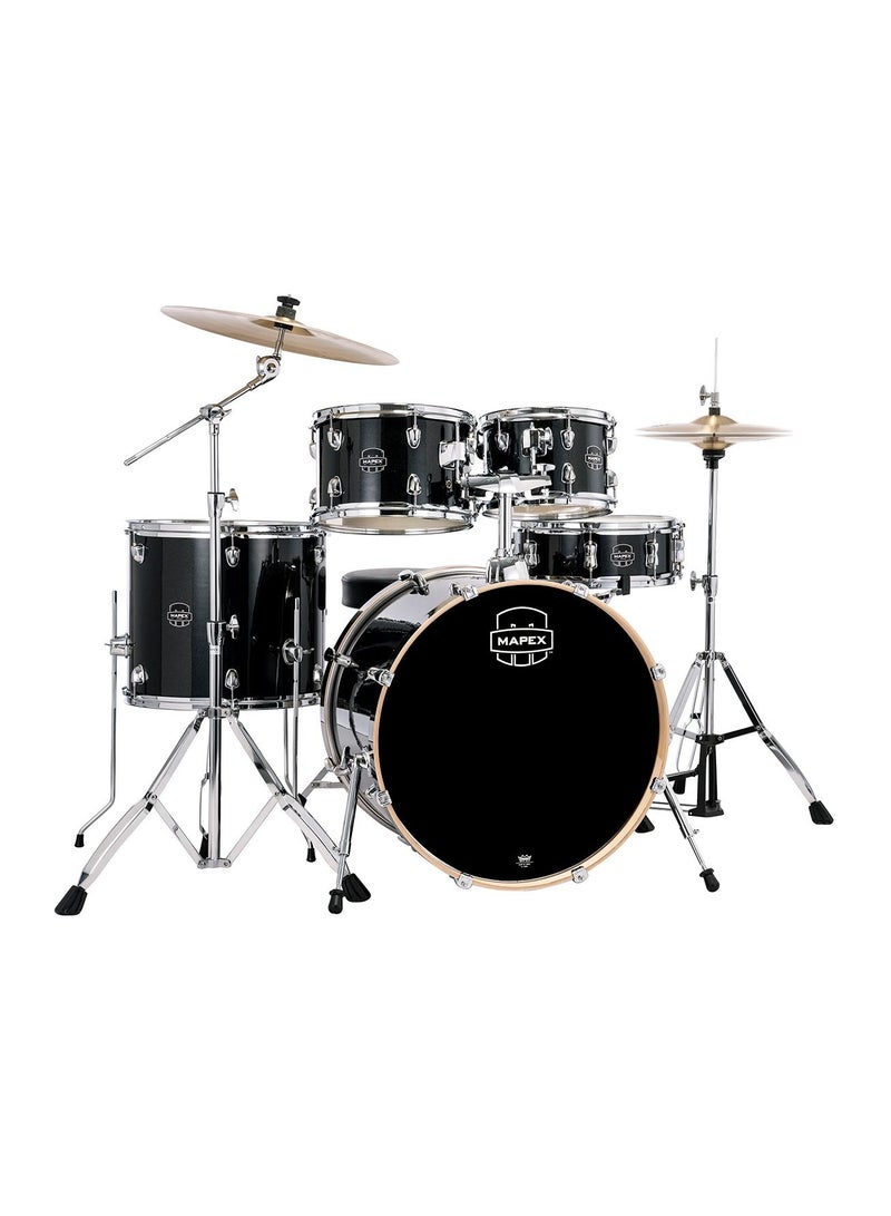 Mapex Venus 5 pc Rock Drum Set Black Galaxy Sparkle