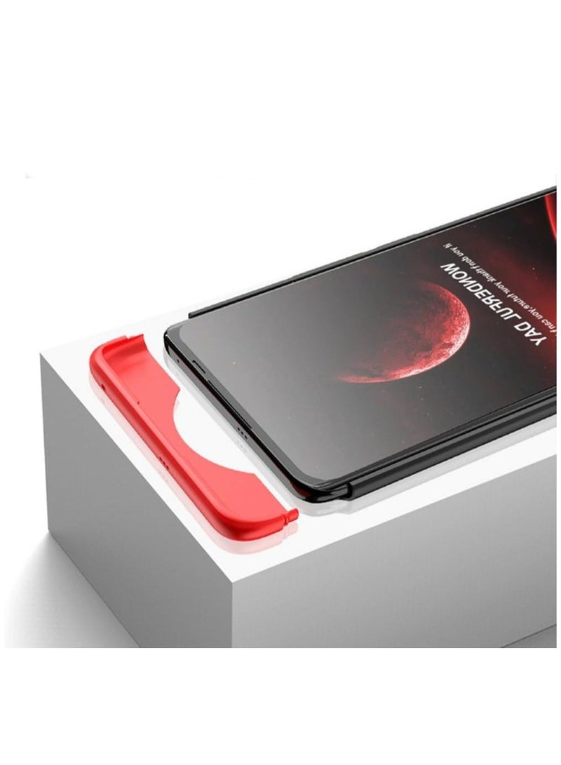 Realme 11 Pro Plus 5G Case, Ultra Thin Hard Full Protection Slim Matte Finish Grip Cover Phone Case with Hideable Stand for Realme 11 Pro+ (Black Red) - Image 4