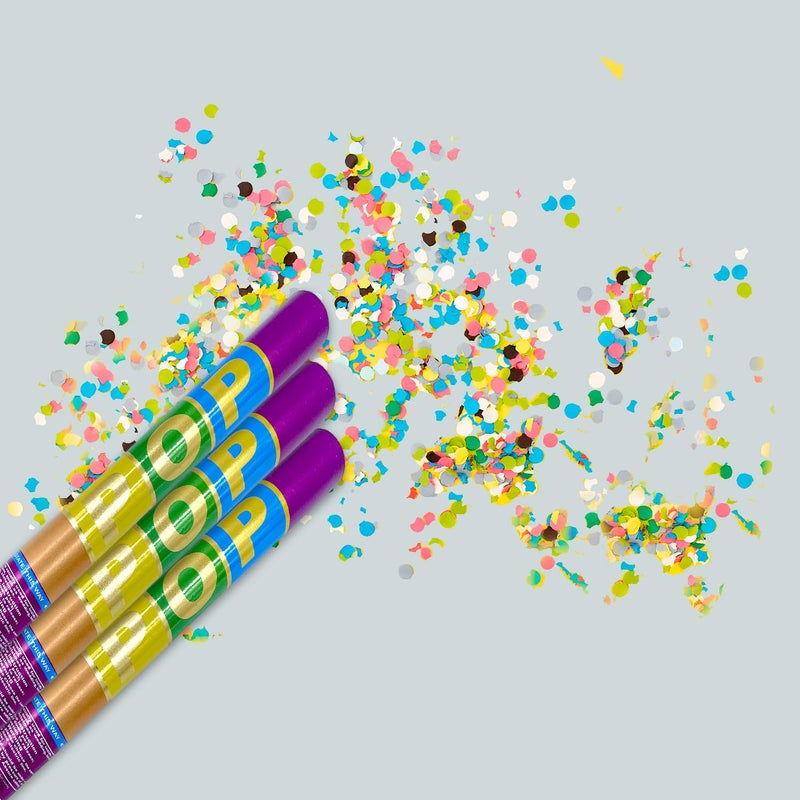 SpecialYou.in Special You Multicolor Confetti Party Poppers for Birthday, Wedding, Anniversary, Confetti Shooter for Party, Celebration, Party Popper, Confetti Shooter for Birthday- Pack of 3 - Image 1