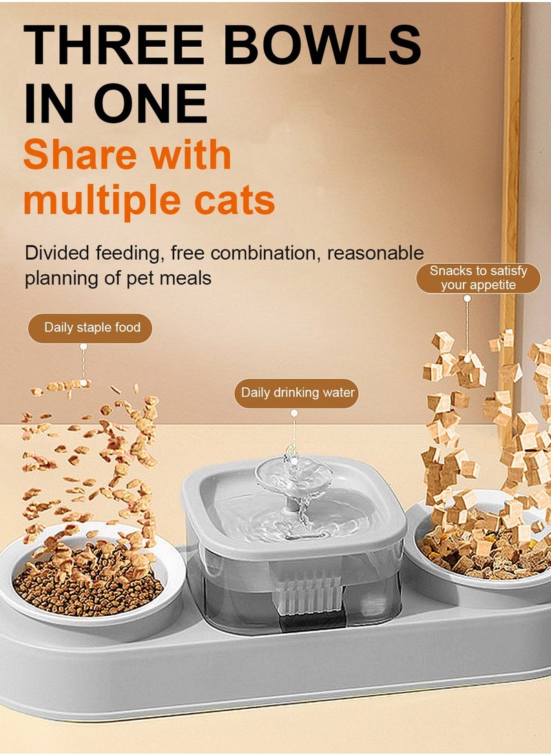 All-in-One Cat Bowl Wet and Dry Food Separate Cat Bowl Feeder Water Dispenser Cat Automatic Feeder Pet Supplies