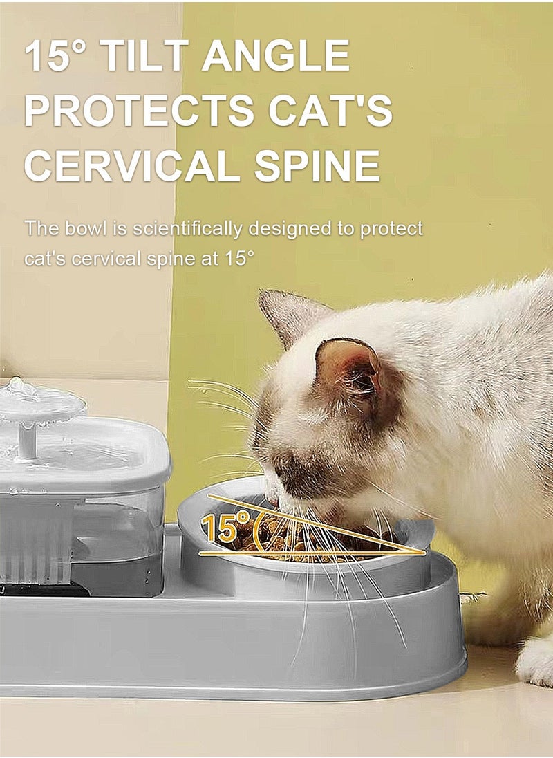 All-in-One Cat Bowl Wet and Dry Food Separate Cat Bowl Feeder Water Dispenser Cat Automatic Feeder Pet Supplies