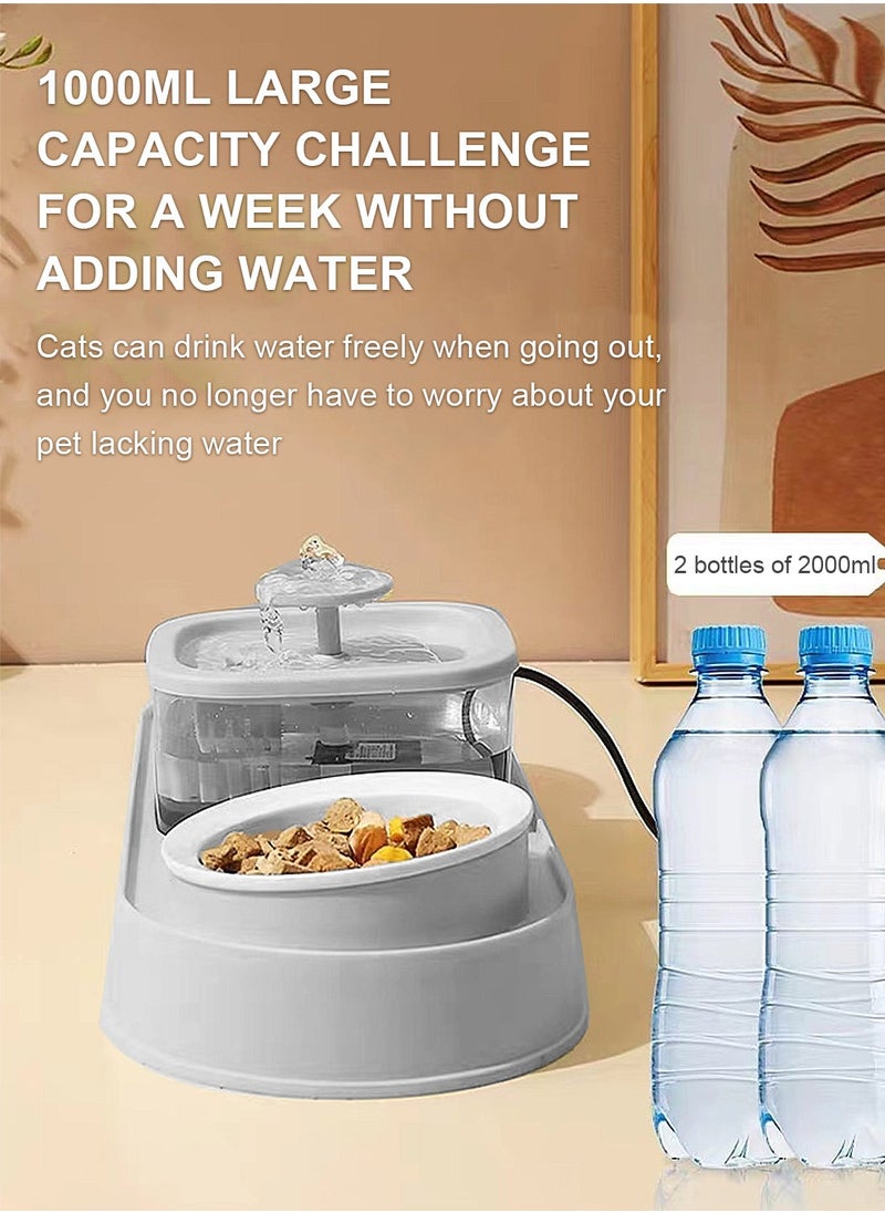 All-in-One Cat Bowl Wet and Dry Food Separate Cat Bowl Feeder Water Dispenser Cat Automatic Feeder Pet Supplies