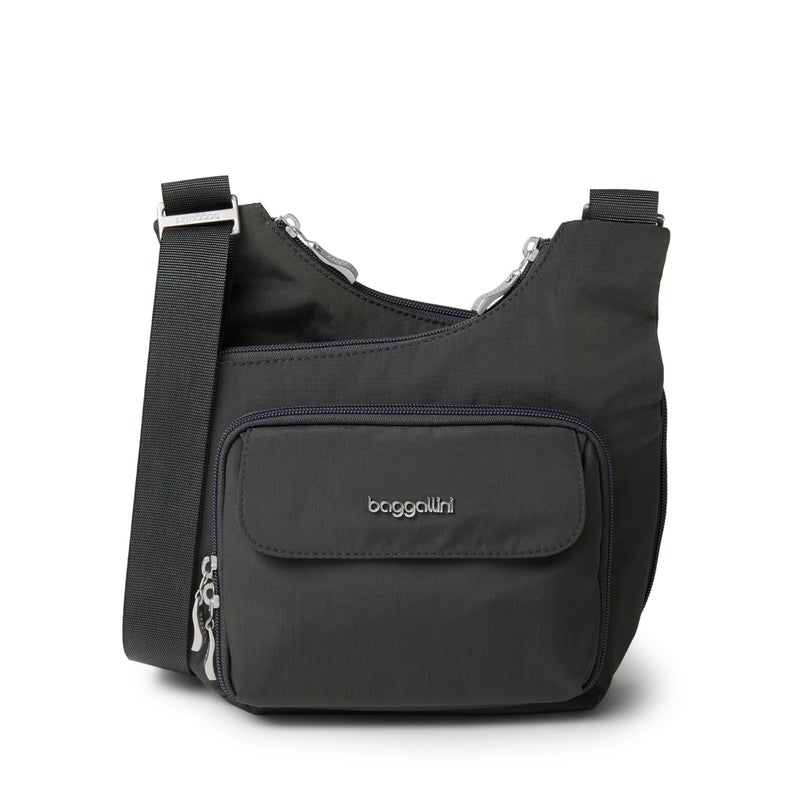 Baggallini unisex adult Criss Cross Handbags, Charcoal, One Size US - Image 1