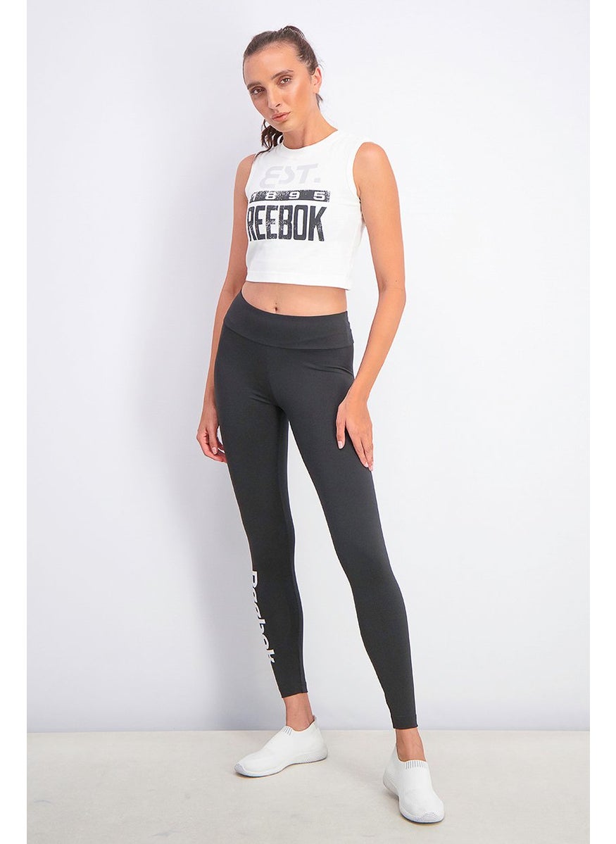 Reebok Women Sleeveless Graphic Tank Top, White  - Image 4