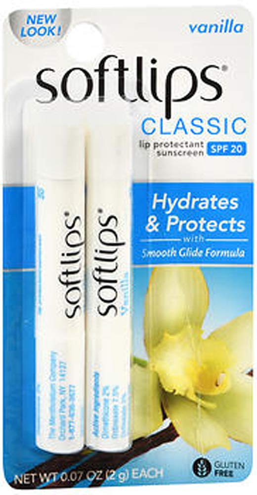 Softlips Lip Protectant/Sunscreen SPF 20, Vanilla (2 count) - Image 2