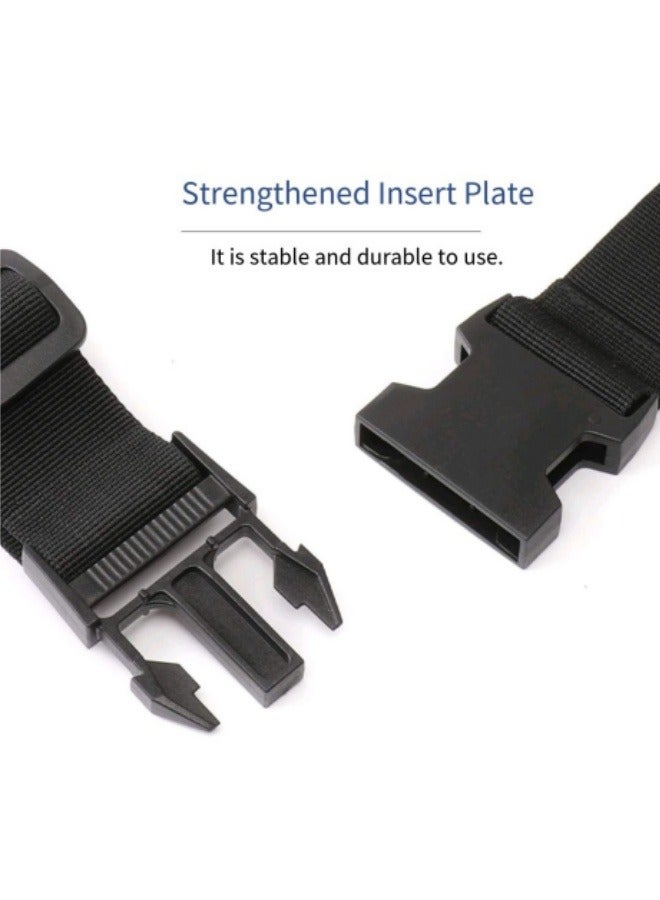 شريطان للأمتعة قابلان للتعديل وربطة عنق وحزامان لحقيبة الظهر باللون الأحمر - Image 2