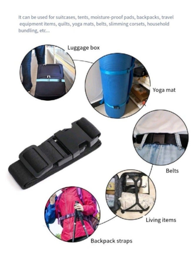 شريطان للأمتعة قابلان للتعديل وربطة عنق وحزامان لحقيبة الظهر باللون الأحمر - Image 5