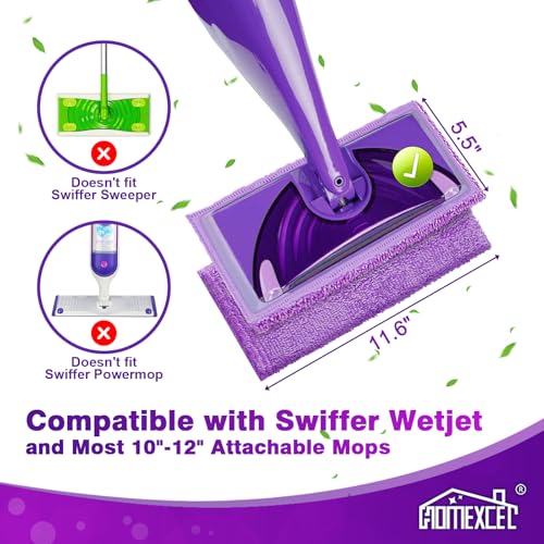 HOMEXCEL Microfiber Pads Compatible with Swiffer Wet Jet15x55 Reusable Pad Refills Machine Washable Replacements for Multi Surface Wet Dry Floor Cleaning 8 Pack - Image 3