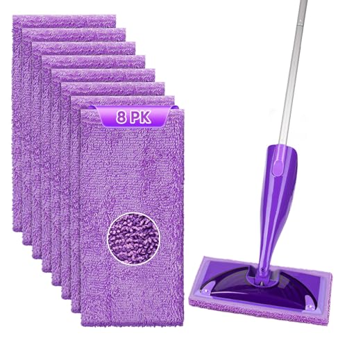 HOMEXCEL Microfiber Pads Compatible with Swiffer Wet Jet15x55 Reusable Pad Refills Machine Washable Replacements for Multi Surface Wet Dry Floor Cleaning 8 Pack - Image 1