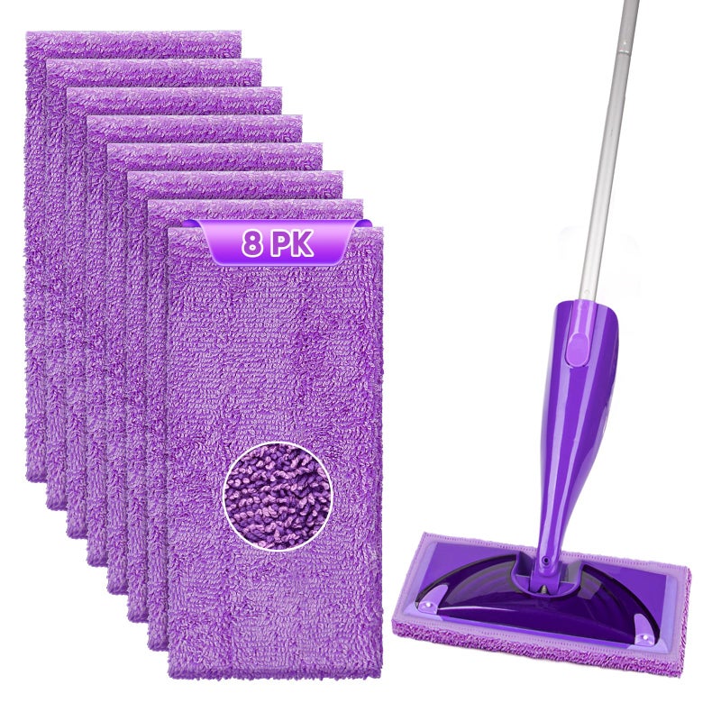 HOMEXCEL Microfiber Pads Compatible with Swiffer Wet Jet15x55 Reusable Pad Refills Machine Washable Replacements for Multi Surface Wet Dry Floor Cleaning 8 Pack - Image 2
