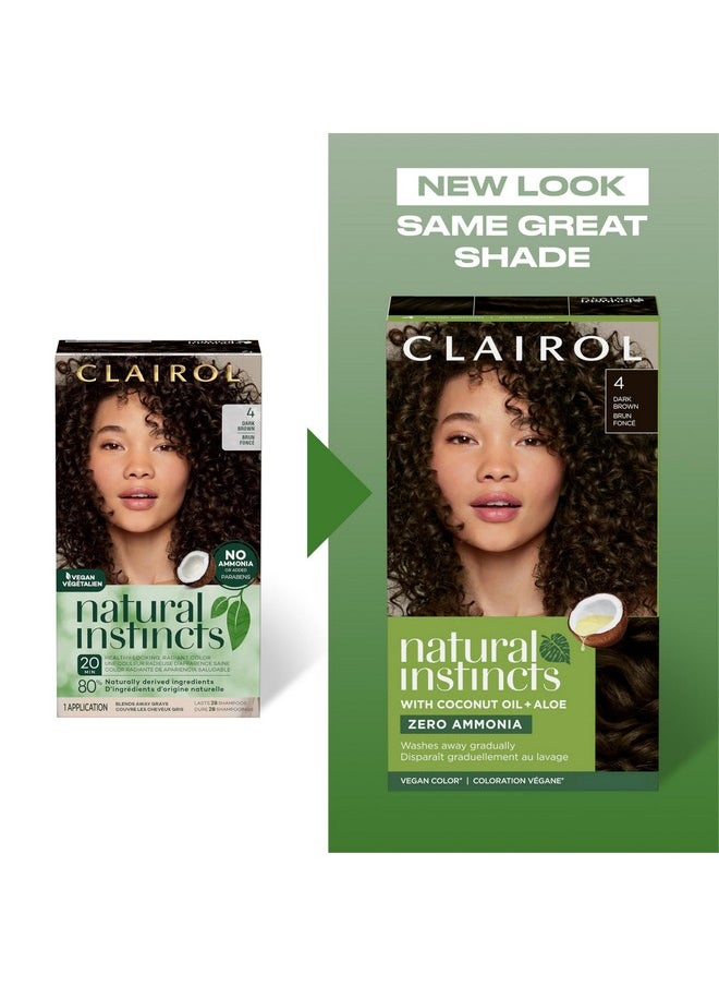 CLAIROL - Natural Instincts Demipermanent Hair Dye 5A Medium Cool Brown Hair Color Pack Of 3 - Image 1