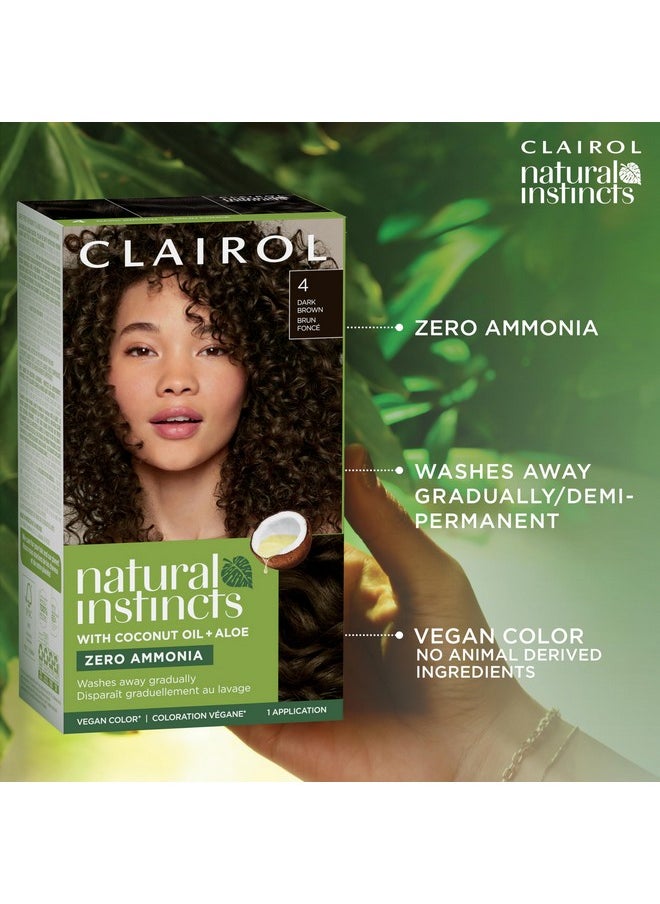 CLAIROL - Natural Instincts Demipermanent Hair Dye 5A Medium Cool Brown Hair Color Pack Of 3 - Image 1