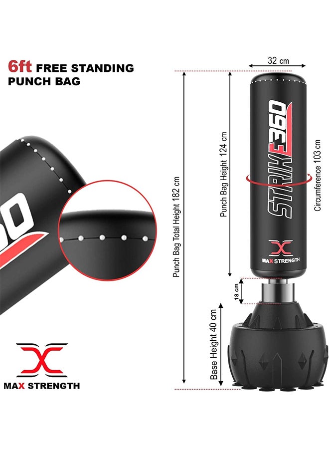 Max Strength Kickboxing Freestanding Boxing Punching Bag 6feet (183cm) - Image 2