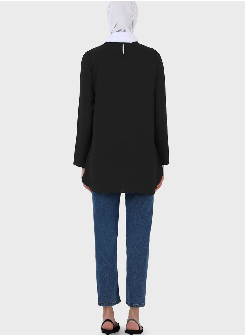 Refka by modanisa - Round Neck Tunic - Image 1