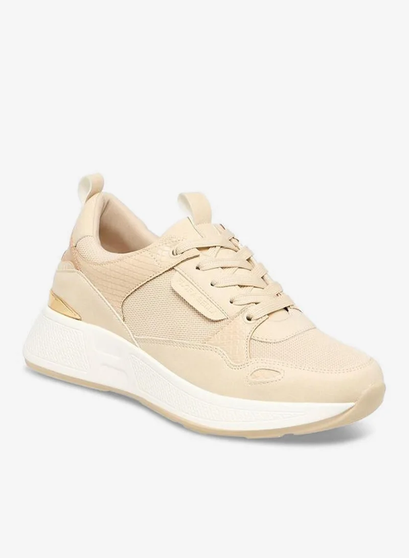 Flora Bella By Shoexpress Panelled Lace-Up Sneakers